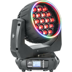 AFX Light WASH-1940-RGB Wash Zoom Moving Head With Ring Effect 19X 40W RGBW LED inc Flightcase