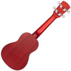 Laka Sapele Series Soprano Ukulele & Bag - Rustic Red