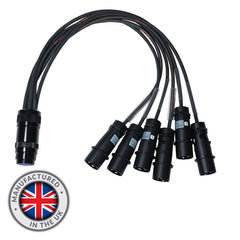 Mennekes 16A Mennekes Male - Socapex 19-Pin Female 1.5mm Fan-In Cable