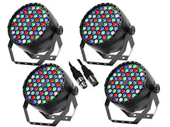 4 x Equinox Midipar RGBW 54 x 1 W LED Par Can Beleuchtung DJ Disco DMX Lichteffekt