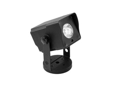 Eurolite Pinspot alimenté par batterie 15 W RGBW LED QuickDMX Frost Filtre et télécommande IR