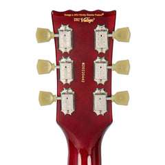 Vintage Semi-acoustic Guitar - Chrome Soapbar - Cherry Red