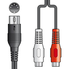 AV:Link 5-poliger DIN-Stecker auf 2 x Cinch-Buchse, Kabel 1,2 m