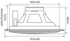 Haut-parleur de plafond à montage rapide en métal Adastra 100 V 5,25"