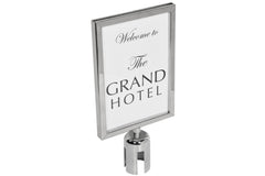 citronic A4 Portrait Sign Holder Chrome Finish