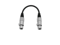 Câble adaptateur Omnitronic Xlr(F)/Xlr(F) 0,2M Bk