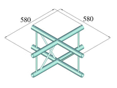 Alutruss Decolock Dq2-Pac41V Pièce transversale 4 voies