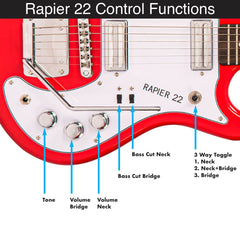 Rapier 22 Electric Guitar - Daphne Blue