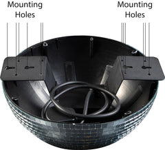 FXLAB Demi-boule à facettes avec moteur intégré 50 cm 500 mm