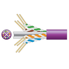 mercury Cat6 U/UTP LSZH Network Cable 305m Lilac