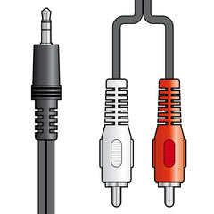 av:link prise stéréo 3,5 mm vers 2 câbles de prise RCA 112.068