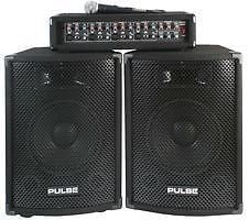 Pulse 2 x 100w DJ PA System Kit Speakers, Microphone & Amplifier *BSTOCK*