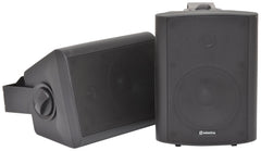 QTX BC5A Black Amplified Stereo Set of Speakers