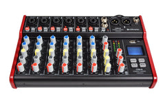 Citronic CSM-8 Table de mixage compacte Bluetooth Table de mixage Retard USB Studio Enregistrement Karaoké