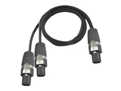 Sommer Cable Adapterkabel Speakon/2Xspeakon 1M Bk