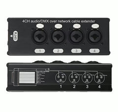 Roar RJ45 to XLR 3P Adaptor 4 Way Multicore Female & Male Ethercon DMX Audio