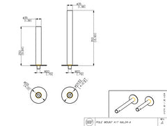 RCF PM-KIT NXL 24 PÔLES KIT DE MONTAGE Pour empiler NXL 24-A sur SUB 8004 (ou pôle M20)