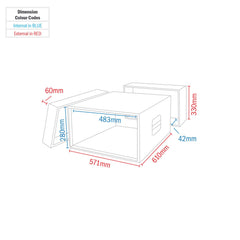 eLumen8 Rock Box 6U Rack-Gehäuse