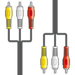 AV:Link 3 x fiches RCA à 3 x fiches RCA câble 1,2 m