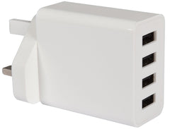 Mercury 4 Port USB Mains Charger