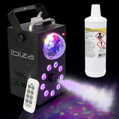 Machine à brouillard Ibiza FOGGY-ASTRO 700 W avec lumière LED Astro avec 1 L de liquide