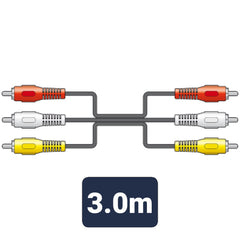 AV:Link 3 x fiches RCA à 3 x fiches RCA câble 3,0 m