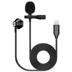 Kinsman Lavalier Microphone With Earphone - Lightning Adaptor