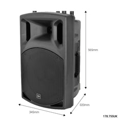 2x enceintes de sonorisation actives QTX QX12A 12" 400 W