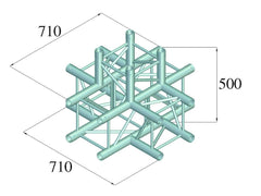 Alutruss Quadlock 6082C-51 5-Way Cross Piece