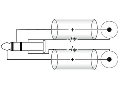 Câble Adaptateur Omnitronic Jack Stéréo/2Xrca 1.5M