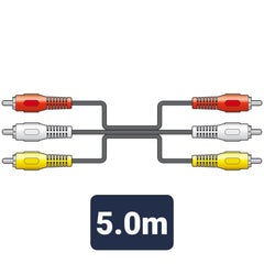 AV:Link 3 x fiches RCA à 3 x fiches RCA câble 5,0 m