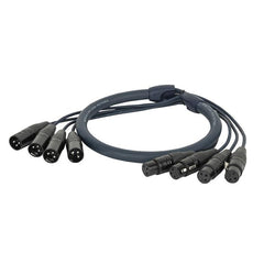 DAP DMX Snake Multicore Loom 4-way 3-pin XLR 4 Universe 50m length