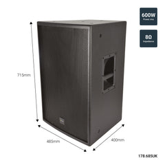 Citronic CS-1560B Passive Speaker Black