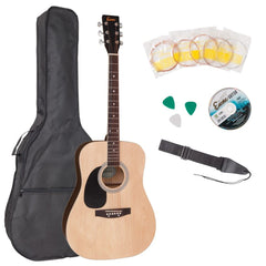 Encore Left Handed Acoustic Guitar Outfit - Natural