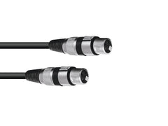 Câble adaptateur Omnitronic Xlr(F)/Xlr(F) 0,2M Bk