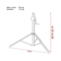 70830 Support à enroulement Showtec Basic 2800 (PAS DANS LA BOÎTE D'ORIG) *Stock B **