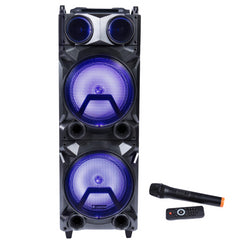 Longstar LP-FY212 2x 12" 8000W Sound System PA DJ Bluetooth Speaker (Damaged, see photos) *B-Stock