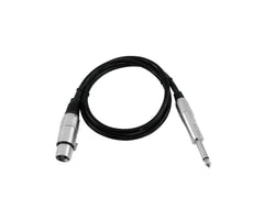 Câble adaptateur Omnitronic XLR(F)/Jack Mono 0,9M Bk