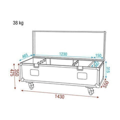 Valise DAP pour 4x jeux de lumières compacts Flightcase