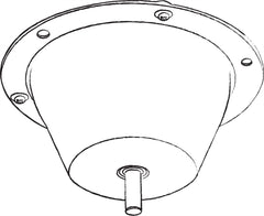 Moteur à boule à facettes QTX robuste jusqu'à 5 kg 50 cm 500 mm équipé d'une prise britannique