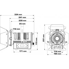 Briteq BT-THEATRE 50WW LED Zoom Fresnel 50W Blanc Chaud DMX