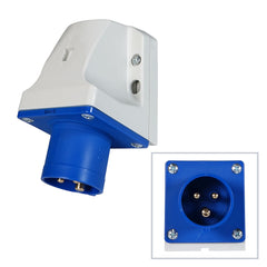 PCE 16A 230V 2P+E Wall Mount Inlet (513-6)