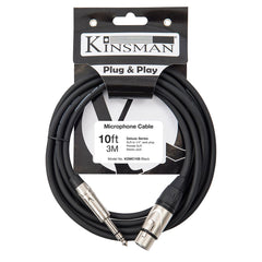 Kinsman Deluxe Stereo Microphone Cable - 10ft