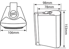 Adastra BC3W Paire d'enceintes de fond stéréo Noir 3" 60W