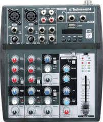 Technosound NT6 Mixer USB Studio PA Podcast