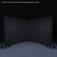 LEDJ 3 x 5m Black Pipe and Drape Curtain