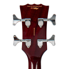 Vintage Revo Series Supreme Semi Acoustic Bass - Cherry Red