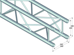 Poutre transversale à 4 voies Alutruss Quadlock 6082-290