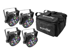 Eurolite 4 x Mini-Par-Scheinwerfer-Batterie inkl. Tasche