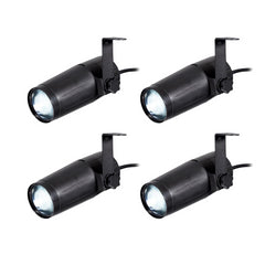 4x Equinox 6W LED Pinspot 1x6W white LED (7,000K)